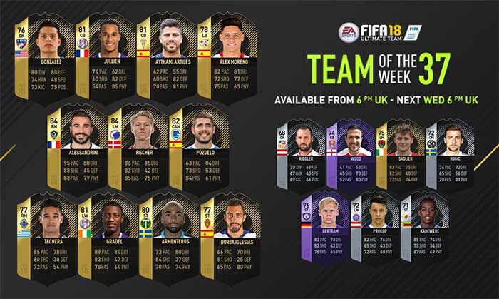 FIFA 18 TOTW 37