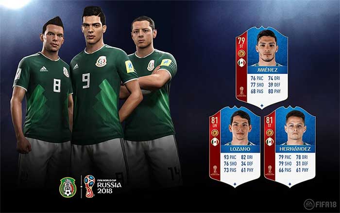 Mexico FIFA 18 World Cup Ratings Reveal