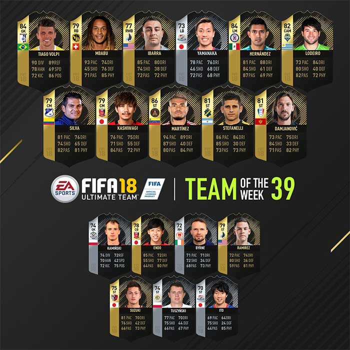 FIFA 18 TOTW 39