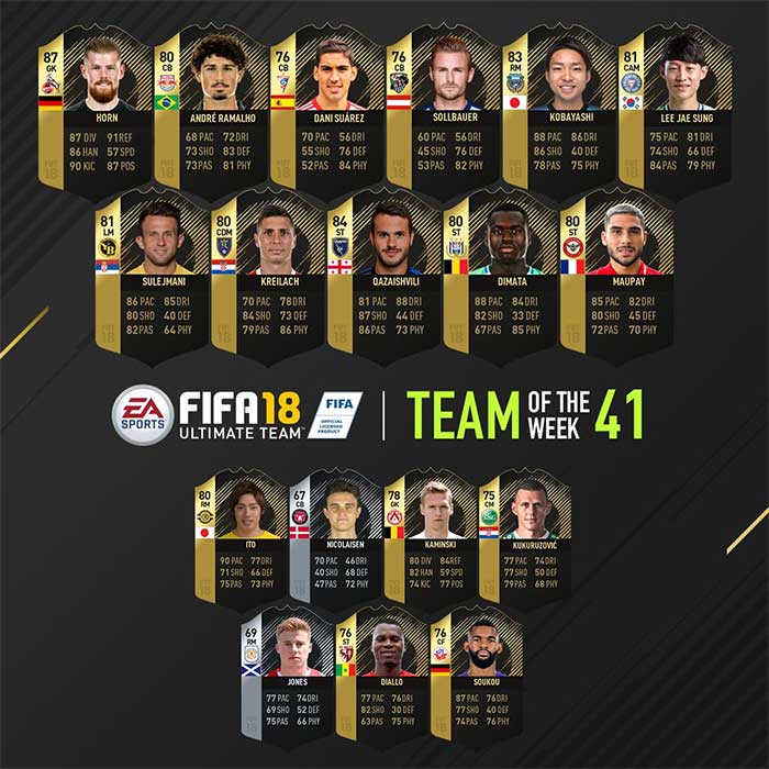 FIFA 18 TOTW 41