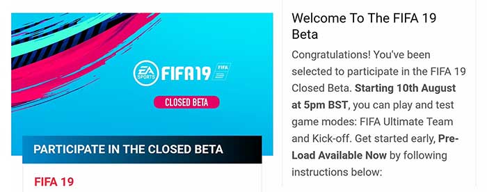 Beta Fechada de FIFA 19 - Guia Completo