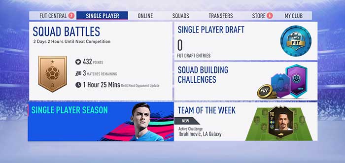 Divisões Single Player de FIFA 19 Ultimate Team