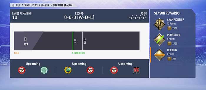 FIFA 19 Seasons Rewards for FUT - Single Player