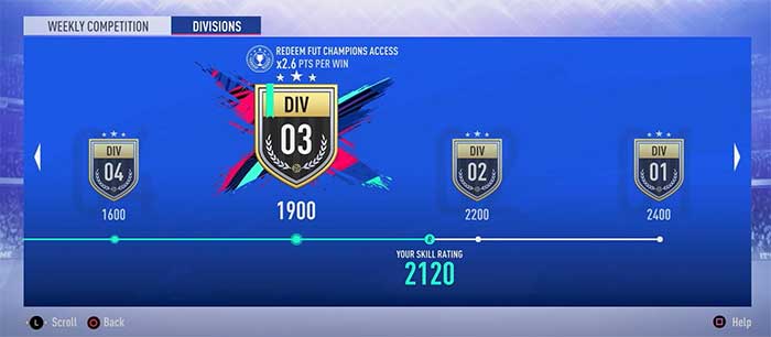 La FUT Division Rivals en FIFA 20 Ultimate Team