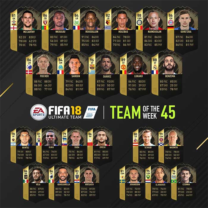 FIFA 18 TOTW 45