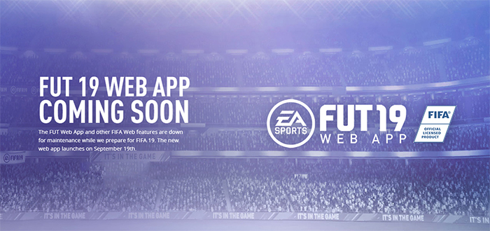 FIFA 19 Web App em Manutenção