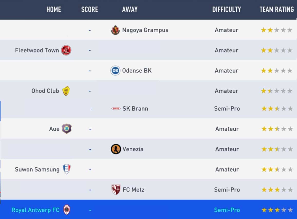 Divisões Single Player de FIFA 19 Ultimate Team