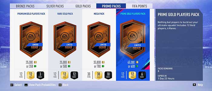 FIFA 19 Happy Hour Times and Promo Pack Offers List