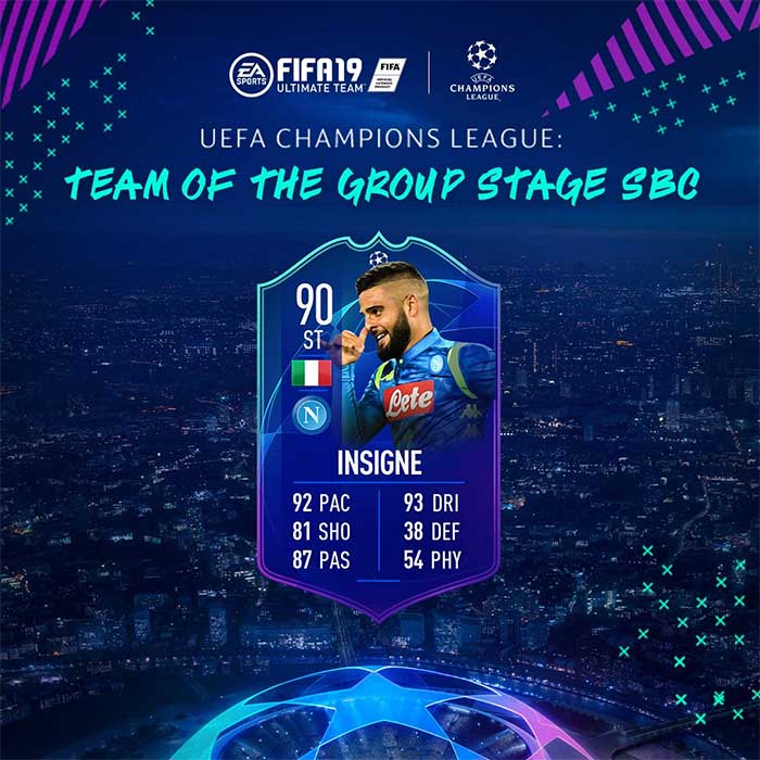 Cartas Dinâmicas da UEFA Champions League para FIFA 19 