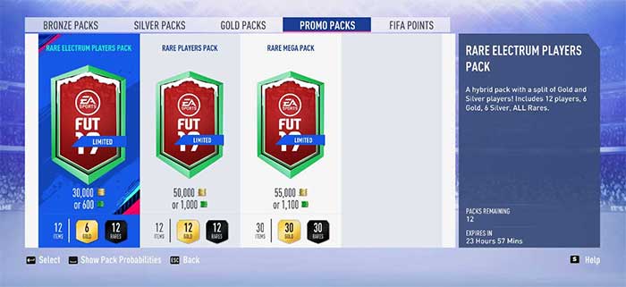 FIFA 19 Happy Hour Times and Promo Pack Offers List