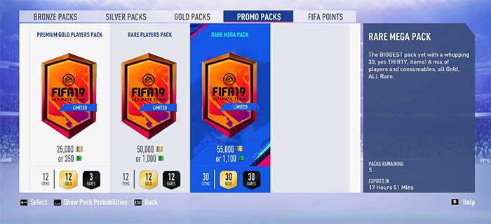 FIFA 19 Happy Hour Times and Promo Pack Offers List
