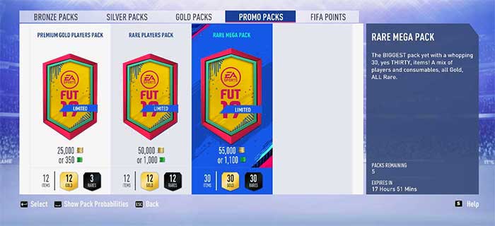 FIFA 19 Happy Hour Times and Promo Pack Offers List