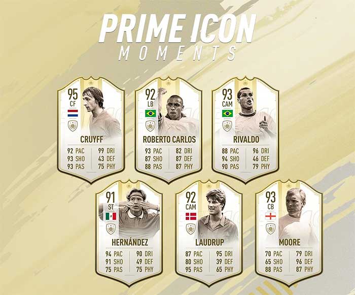 Momentos Prime ICONS para FIFA 19 Ultimate Team