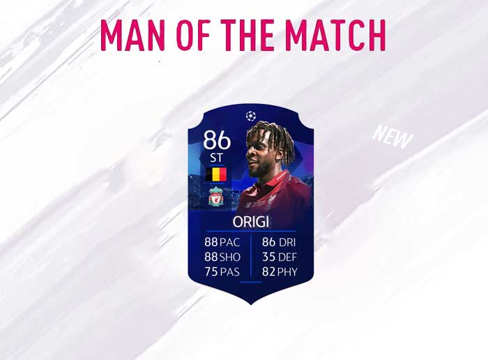 FIFA 19 Man of the Match Cards List