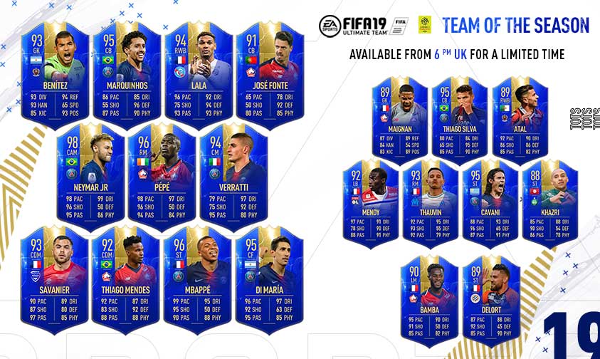 FIFA 19 Ligue 1 Team of the Season