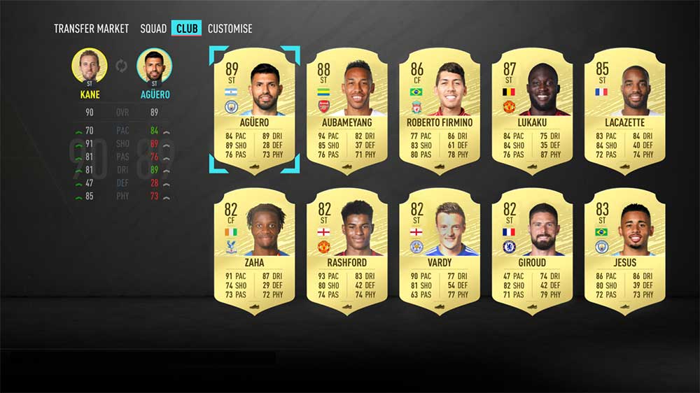 FIFA 20 Ultimate Team - Squad Screen