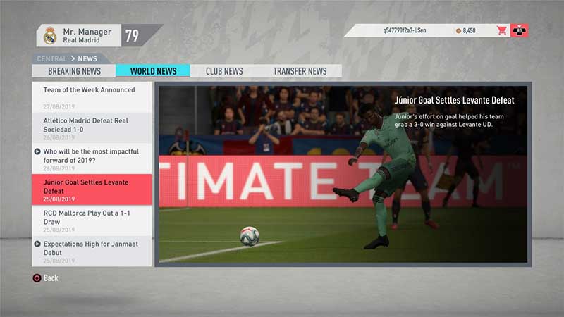 FIFA 20 Career Mode