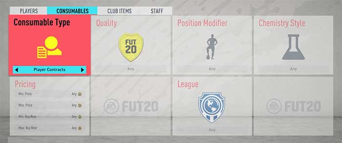 FIFA 20 Contract Cards Guide for FIFA 20 Ultimate Team