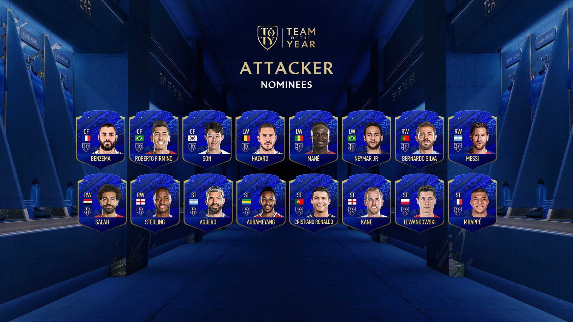 FIFA 20 Team of the Year Nominees Announced